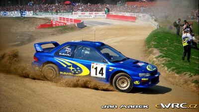 Bruno Thiry - Stéphane Prévot
33º TAP Rallye de Portugal 1999. Subaru Impreza S5 WRC '99 (S9 SRT). Clasificado 4º.
Subaru World Rally Team

Del 21 al 24 de Marzo, Matosinhos, Porto, Portuigal.
Superficie: tierra.

El Rally tení­a un total de 1768.61 km de los que 399.51 km divididos en 23 tramos eran especiales (dos de ellos fueron cancelados SS18 Arganil - Coja 2 de 20.96 km y SS19 Salgueiro - Gois 2 de 19.70 km).

Se inscribieron 117 equipos, tomaron la salida 117, finalizaron 56.

© Jan Marek
@@
Palabras clave: Subaru;Impreza;WRC;Portugal;1999