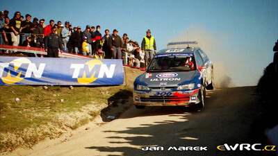 Adruzilo Lopes - Luis Lisboa
33º TAP Rallye de Portugal 1999. Peugeot 306 Maxi (775 LYV 75). Clasificado 16º.
Peugeot Esso Silver Team SG

Del 21 al 24 de Marzo, Matosinhos, Porto, Portuigal.
Superficie: tierra.

El Rally tení­a un total de 1768.61 km de los que 399.51 km divididos en 23 tramos eran especiales (dos de ellos fueron cancelados SS18 Arganil - Coja 2 de 20.96 km y SS19 Salgueiro - Gois 2 de 19.70 km).

Se inscribieron 117 equipos, tomaron la salida 117, finalizaron 56.

© Jan Marek
@@
Palabras clave: Peugeot;Maxi;Portugal;1999