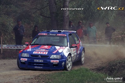 Sébastien Loeb - Daniel Elena
41º Rallye Sanremo - Rallye d'Italia 1999. Citroën Saxo Kit Car (8116 MT 52). Clasificado 21º.
Equipe de France FFSA

Del 11 al 13 de Octubre, Sanremo, Liguria, Imperia, Italia.
Superficie: asfalto.

El Rally tenia un total de 1384.58 Km de los que 384.88 Km divididos en 18 tramos, eran especiales.

Se inscribieron 124 equipos, tomaron la salida 119, finalizaron 55.

© Fotosport
@@
Palabras clave: Citroen;Saxo;Kit_Car;Sanremo;1999