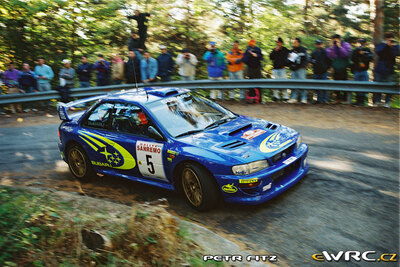 Richard Burns - Robert Reid
41º Rallye Sanremo - Rallye d'Italia 1999. Subaru Impreza S5 WRC '99 (T15 SRT). Abandonó por la transmisión del coche en SS8 Loazzolo 1 de 7.36 km.
Subaru World Rally Team

Del 11 al 13 de Octubre, Sanremo, Liguria, Imperia, Italia.
Superficie: asfalto.

El Rally tenia un total de 1384.58 Km de los que 384.88 Km divididos en 18 tramos, eran especiales.

Se inscribieron 124 equipos, tomaron la salida 119, finalizaron 55.

© Petr Fitz
@@
Palabras clave: Subaru;Impreza;WRC;Sanremo;1999