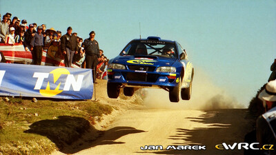 Juha Kankkunen - Juha Repo
33º TAP Rallye de Portugal 1999. Subaru Impreza S5 WRC '99 (S8 SRT). Abandonó por motor en SS16 Arganil - Coja 1 de 20.96 km.
Subaru World Rally Team

Del 21 al 24 de Marzo, Matosinhos, Porto, Portuigal.
Superficie: tierra.

El Rally tení­a un total de 1768.61 km de los que 399.51 km divididos en 23 tramos eran especiales (dos de ellos fueron cancelados SS18 Arganil - Coja 2 de 20.96 km y SS19 Salgueiro - Gois 2 de 19.70 km).

Se inscribieron 117 equipos, tomaron la salida 117, finalizaron 56.

© Jan Marek
@@
Palabras clave: Subaru;Impreza;WRC;Portugal;1999