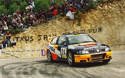 Marc Blázquez - Jordi Mercader
37º Rallye Catalunya - Costa Brava - Rallye de España 2001. Seat Cordoba WRC Evo3 (B-8609-XC). Abandonó por avería mecánica en SS11 Escaladei 2 de 14.43 km.
Seat Sport

Del 22 al 25 de Marzo, Lloret de Mar, Girona, Catalunya, España.
Superficie: asfalto.

El Rally tenia un total de 1779.13 km de los que 383.18 km divididos en 18 tramos eran especiales, (una de ellas fue cancelada SS12 La Riba 2 de 35.89 Km).

Se inscribieron 79 equipos, tomaron la salida 76, finalizaron 36.

© Petr Fitz
@
Palabras clave: Seat;Cordoba;WRC;Catalunya;Costa_Brava;España;Spain;2001