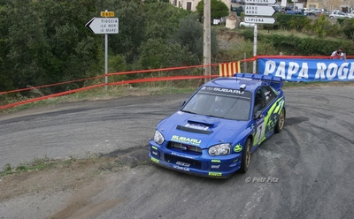 Petter Solberg - Phil Mills
47º Tour de Corse - Rallye de France 2003. Subaru Impreza S9 WRC 03 (S700 WRT). Clasificado 1º.
555 Subaru WRT

Del 17 al 19 de Octubre, Ajaccio.
Superficie: asfalto.

El Rally tení­a un total de 971.75 km de los que 397.40 km divididos en 16 tramos eran especiales.

Se inscribieron 71 equipos, tomaron la salida 62, finalizaron 34.

© Petr Fitz
@@
Palabras clave: Petter_Solberg;Subaru;Impreza;WRC;Corse;Corcega;2003