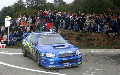 Petter Solberg - Phil Mills
47º Tour de Corse - Rallye de France 2003. Subaru Impreza S9 WRC 03 (S700 WRT). Clasificado 1º.
555 Subaru WRT

Del 17 al 19 de Octubre, Ajaccio.
Superficie: asfalto.

El Rally tení­a un total de 971.75 km de los que 397.40 km divididos en 16 tramos eran especiales.

Se inscribieron 71 equipos, tomaron la salida 62, finalizaron 34.

© Petr Fitz
@@
Palabras clave: Petter_Solberg;Subaru;Impreza;WRC;Corse;Corcega;2003