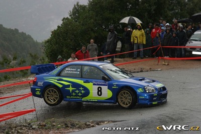 Tommi Mäkinen - Kaj Lindström
47º Tour de Corse - Rallye de France 2003. Subaru Impreza S9 WRC 03 (S90 WRT). Clasificado 7º.
555 Subaru WRT

Del 17 al 19 de Octubre, Ajaccio.
Superficie: asfalto.

El Rally tení­a un total de 971.75 km de los que 397.40 km divididos en 16 tramos eran especiales.

Se inscribieron 71 equipos, tomaron la salida 62, finalizaron 34.

© Petr Fitz
@@
Palabras clave: Subaru;Impreza;WRC;Corse;Corcega;2003