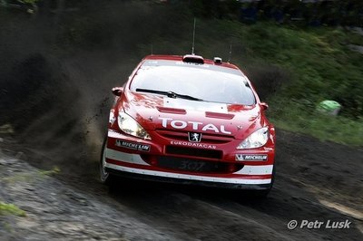 Marcus Grönholm - Timo Rautiainen
54º Neste Rally Finland 2004. Peugeot 307 WRC. Clasificado 1º.

Del 6 al 8 de Agosto, Jyväskylä, Finlandia.
Superficie: tierra.

El Rally tenía un total de 1577.16 km de los que 382.71 km divididos en 22 tramos eran especiales.

Tomaron la salida 68 equipos, finalizaron 34.

© Petr Lusk
@
Palabras clave: Marcus_Gronholm;Peugeot;WRC;Finlandia;2004