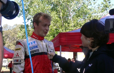 Harri Rovanperä - Risto Pietiläinen
18º Telstra Rally Australia 2005. Mitsubishi Lancer WRC05 (KN04 WMD). Clasificado 2º.
Mitsubishi Motors

Del 10 al 13 de Noviembre, Perth.
Superficie: tierra.

El Rally tenia un total de 1345.41 Km de los que 355.01 Km divididos en 26 tramos eran cronometrados.

Se inscribieron 61 equipos, tomaron la salida 60, finalizaron 43.@
Palabras clave: Mitsubishi;Lancer;Australia;2005