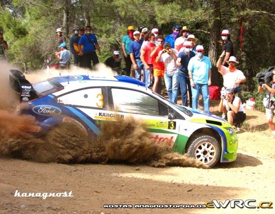 Marcus Grönholm - Timo Rautiainen
53º BP Ultimate Acropolis Rally of Greece 2006. Ford Focus RS WRC '06 (EU55 BMV). Clasificado 1º.
BP Ford World Rally Team

Del 2 al 4 de Junio, Athens.
Superficie: tierra.

El Rally constabade 3 etapas con un tenia un total de 1279.29 km de los que 355.62 km divididos en 18 tramos eran cronometrados.

Se inscribieron 91 equipos, tomaron la salida 84, finalizaron 69.

© Kostas Anagnostopoulos
@@
Palabras clave: Ford;Focus;WRC;Acropolis;Grecia;Atenas;2006