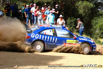 Sebastien Loeb - Daniel Elena
53º BP Ultimate Acropolis Rally of Greece 2006. Citröen Xsara WRC (831 DPT 78). Clasificado 2º.
Kronos Racing

Del 2 al 4 de Junio, Athens.
Superficie: tierra.

El Rally constabade 3 etapas con un tenia un total de 1279.29 km de los que 355.62 km divididos en 18 tramos eran cronometrados.

Se inscribieron 91 equipos, tomaron la salida 84, finalizaron 69.

© Kostas Anagnostopoulos
@@
Palabras clave: Citroen;Xsara;WRC;Acropolis;Grecia;Atenas;2006;crash
