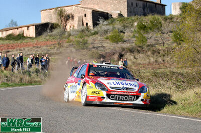 Dani Sordo - Marc Marti
42º RallyRACC Catalunya - Costa Daurada 2006. Citroën Xsara WRC (834 DPT 78). Clasificado 2º.

Del 24 al 26 de Marzo, Salou, Tarragona, Catalunya, España.
Superficie: asfalto.

El Rally tenia un total de 1,376.14 Km de los que 346.43 Km divididos en 16 tramos eran especiales.

Se inscribieron 71 equipos, tomaron la salida 66, finalizaron 56.

© Marek Felt
@@
Palabras clave: Citroen;Xsara;Catalunya;Costa_Daurada;Costa_Dorada;2006;España;Spain