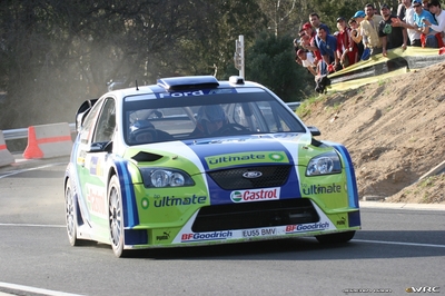 Marcus Grönholm - Timo Rautiainen
42º RallyRACC Catalunya - Costa Daurada 2006. Ford Focus RS WRC '06 (EU55 BMV). Clasificado 3º.
BP Ford World Rally Team

Del 24 al 26 de Marzo, Salou, Tarragona, Catalunya, España.
Superficie: asfalto.

El Rally tenia un total de 1376.14 Km de los que 346.43 Km divididos en 16 tramos eran especiales.

Se inscribieron 71 equipos, tomaron la salida 66, finalizaron 56.

© Joachim Hähn
@@
Palabras clave: Ford;Focus;WRC;Catalunya;España;Spain;2006
