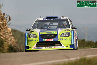 Marcus Grönholm - Timo Rautiainen
42º RallyRACC Catalunya - Costa Daurada 2006. Ford Focus RS WRC '06 (EU55 BMV). Clasificado 3º.
BP Ford World Rally Team

Del 24 al 26 de Marzo, Salou, Tarragona, Catalunya, España.
Superficie: asfalto.

El Rally tenia un total de 1376.14 Km de los que 346.43 Km divididos en 16 tramos eran especiales.

Se inscribieron 71 equipos, tomaron la salida 66, finalizaron 56.

© Petr Lusk
@@
Palabras clave: Ford;Focus;WRC;Catalunya;España;Spain;2006