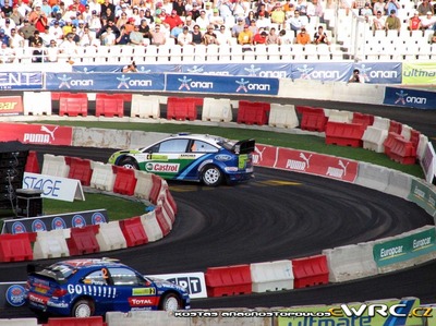 53º BP Ultimate Acropolis Rally of Greece 2006
Estadio Olí­mpico de Atenas
4# Ford Focus RS WRC '06 (EU55 BNA) de Hirvonen Mikko - Lehtinen Jarmo, clasificado 3º.
BP Ford World Rally Team

2# Citroën Xsara WRC (823 DPT 78) de Xevi Pons - Carlos del Barrio, clasificado 8º.
Kronos Racing

Del 2 al 4 de Junio, Athens.
Superficie: tierra.

El Rally constabade 3 etapas con un tenia un total de 1279.29 km de los que 355.62 km divididos en 18 tramos eran cronometrados.

Se inscribieron 91 equipos, tomaron la salida 84, finalizaron 69.

© Kostas Anagnostopoulos
@@
Palabras clave: Ford;Focus;WRC;Acropolis;Grecia;Atenas;2006
