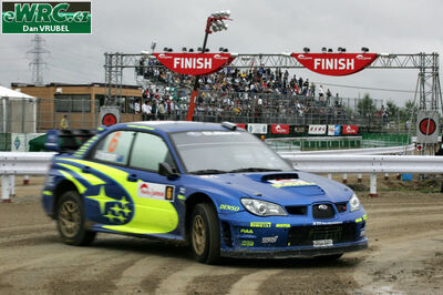 Chris Atkinson - Glenn Macneall
6º Rally de Japan 2006. Subaru Impreza S12 WRC '06 (JT55 SRT). Clasificado 4º.
Subaru World Rally Team

Del 1 al 3 de Octubre, Obihiro, Hokkaido.
Superficie: tierra.

El Rally constaba de 3 etapas con un total de 1586.52 km de los que 345.72 km divididos en 27 tramos eran cronometrados.

Tomaron la salida 87 equipos, finalizaron 78.

© Dan Vrubel
@@
Palabras clave: Subaru;Impreza;WRC;Japon;2006