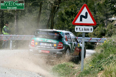 Jan Kopecký - Filip Schovánek
42º RallyRACC Catalunya - Costa Daurada 2006. Skoda Fabia WRC (4S8 9856). Clasificado 5º.
Czech RT Škoda Kopecký

Del 24 al 26 de Marzo, Salou, Tarragona, Catalunya, España.
Superficie: asfalto.

El Rally tenia un total de 1376.14 Km de los que 346.43 Km divididos en 16 tramos eran especiales.

Se inscribieron 71 equipos, tomaron la salida 66, finalizaron 56.

© Petr Lusk
@@
Palabras clave: Skoda;Fabia;WRC;Catalunya;España;Spain;2006