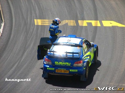 Petter Solberg - Phil Mills
53º BP Ultimate Acropolis Rally of Greece 2006. Subaru Impreza S12 WRC '06 (ST55 SRT). Clasificado 7º.
Subaru World Rally Team

Del 2 al 4 de Junio, Athens.
Superficie: tierra.

El Rally constabade 3 etapas con un tenia un total de 1279.29 km de los que 355.62 km divididos en 18 tramos eran cronometrados.

Se inscribieron 91 equipos, tomaron la salida 84, finalizaron 69.

© Kostas Anagnostopoulos
@@
Palabras clave: Subaru;Impreza;Acropolis;Grecia;Atenas;2006