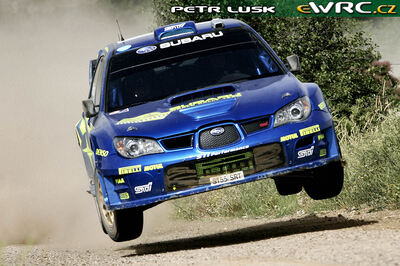 Petter Solberg - Phil Mills
53º BP Ultimate Acropolis Rally of Greece 2006. Subaru Impreza S12 WRC '06 (ST55 SRT). Clasificado 7º.
Subaru World Rally Team

Del 2 al 4 de Junio, Athens.
Superficie: tierra.

El Rally constabade 3 etapas con un tenia un total de 1279.29 km de los que 355.62 km divididos en 18 tramos eran cronometrados.

Se inscribieron 91 equipos, tomaron la salida 84, finalizaron 69.

© Petr Lusk
@@
Palabras clave: Subaru;Impreza;Acropolis;Grecia;Atenas;2006