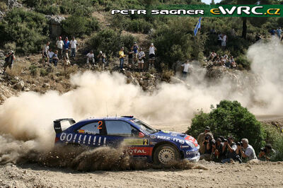 Xevi Pons - Carlos del Barrio
53º BP Ultimate Acropolis Rally of Greece 2006. Citroën Xsara WRC (823 DPT 78). Clasificado 8º.
Kronos Racing

Del 2 al 4 de Junio, Athens.
Superficie: tierra.

El Rally constabade 3 etapas con un tenia un total de 1279.29 km de los que 355.62 km divididos en 18 tramos eran cronometrados.

Se inscribieron 91 equipos, tomaron la salida 84, finalizaron 69.

© Petr Sagner
@@
Palabras clave: Citroen;Xsara;WRC;Acropolis;Grecia;Atenas;2006