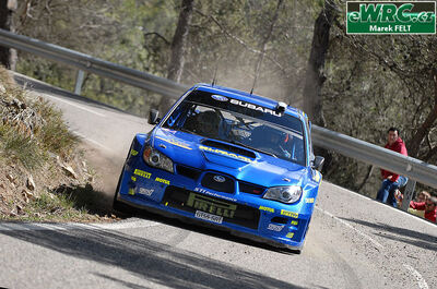Stéphane Sarrazin - Stéphane Prévot
42º RallyRACC Catalunya - Costa Daurada 2006. Subaru Impreza S12 WRC '06 (GT55 SRT). Clasificado 8º.
Subaru World Rally Team

Del 24 al 26 de Marzo, Salou, Tarragona, Catalunya, España.
Superficie: asfalto.

El Rally tenia un total de 1,376.14 Km de los que 346.43 Km divididos en 16 tramos eran especiales.

Se inscribieron 71 equipos, tomaron la salida 66, finalizaron 56.

© Marek Felt
@@
Palabras clave: Subaru;Impreza;WRC;Catalunya;España;Spain;2006