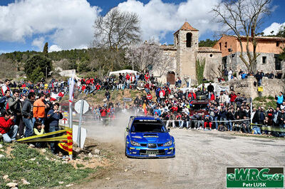 Stéphane Sarrazin - Stéphane Prévot
42º RallyRACC Catalunya - Costa Daurada 2006. Subaru Impreza S12 WRC '06 (GT55 SRT). Clasificado 8º.
Subaru World Rally Team

Del 24 al 26 de Marzo, Salou, Tarragona, Catalunya, España.
Superficie: asfalto.

El Rally tenia un total de 1,376.14 Km de los que 346.43 Km divididos en 16 tramos eran especiales.

Se inscribieron 71 equipos, tomaron la salida 66, finalizaron 56.

© Petr Lusk
@@
Palabras clave: Subaru;Impreza;WRC;Catalunya;España;Spain;2006