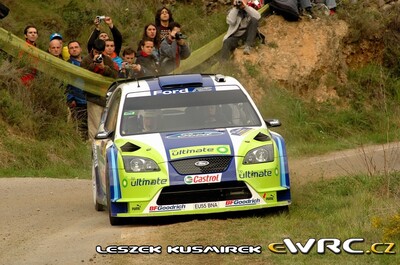 Mikko Hirvonen - Jarmo Lehtinen
42º RallyRACC Catalunya - Costa Daurada 2006. Ford Focus RS WRC '06 (EU55 BNA). Clasificado 9º.
BP Ford World Rally Team

Del 24 al 26 de Marzo, Salou, Tarragona, Catalunya, España.
Superficie: asfalto.

El Rally tenia un total de 1,376.14 Km de los que 346.43 Km divididos en 16 tramos eran especiales.

Se inscribieron 71 equipos, tomaron la salida 66, finalizaron 56.

© Leszek Kusmirek
@@
Palabras clave: Ford;Focus;WRC;Catalunya;España;Spain;2006