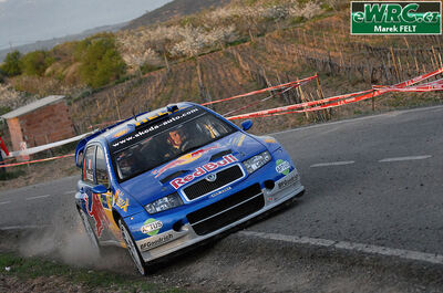 Gilles Panizzi - Hervé Panizzi
42º RallyRACC Catalunya - Costa Daurada 2006. Skoda Fabia WRC (4S5 3382). Clasificado 10º.
Red Bull Skoda

Del 24 al 26 de Marzo, Salou, Tarragona, Catalunya, España.
Superficie: asfalto.

El Rally tenia un total de 1,376.14 Km de los que 346.43 Km divididos en 16 tramos eran especiales.

Se inscribieron 71 equipos, tomaron la salida 66, finalizaron 56.

© Marek Felt
@@
Palabras clave: Skoda;Fabia;WRC;Catalunya;España;Spain;2006