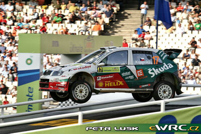 Jan Kopecký - Filip Schovánek
53º BP Ultimate Acropolis Rally of Greece 2006. Skoda Fabia WRC (4S8 9856). Clasificado 16º.
Czech RT Skoda Kopecký

Del 2 al 4 de Junio, Athens.
Superficie: tierra.

El Rally constabade 3 etapas con un tenia un total de 1279.29 km de los que 355.62 km divididos en 18 tramos eran cronometrados.

Se inscribieron 91 equipos, tomaron la salida 84, finalizaron 69.

© Petr Lusk
@@
Palabras clave: Skoda;Fabia;WRC;Acropolis;Grecia;Atenas;2006