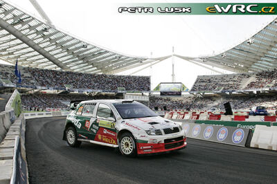 Jan Kopecký - Filip Schovánek
53º BP Ultimate Acropolis Rally of Greece 2006. Skoda Fabia WRC (4S8 9856). Clasificado 16º.
Czech RT Skoda Kopecký

Del 2 al 4 de Junio, Athens.
Superficie: tierra.

El Rally constabade 3 etapas con un tenia un total de 1279.29 km de los que 355.62 km divididos en 18 tramos eran cronometrados.

Se inscribieron 91 equipos, tomaron la salida 84, finalizaron 69.

© Petr Lusk
@@
Palabras clave: Skoda;Fabia;WRC;Acropolis;Grecia;Atenas;2006