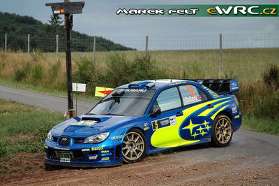 Petter Solberg - Phil Mills
25º OMV ADAC Rallye Deutschland 2006. Subaru Impreza S12 WRC '06 (BT06 SRT). Abandonó por salida de pista en SS9 Bosenberg 1 de 22.52 km.
Subaru World Rally Team

Del 11 al 13 de Agosto, Trier, Rhineland-Palatinate.
Superficie: asfalto.

El Rally constaba de 3 etapas con un total de 1300.48 km de los que 349.11 km divididos en 19 tramos eran cronometrados.

Tomaron la salida 73 equipos, finalizaron 56.

© Marek Felt
@
Palabras clave: Subaru;Impreza;Alemania