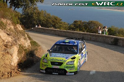 Marcus Grönholm - Timo Rautiainen
51º Tour de Corse - Rallye de France 2007. Ford Focus RS WRC '07 (EU07 SSX). Clasificado 2º.
BP Ford World Rally Team

Del 12 al 14 de Octubre, Ajaccio.
Superficie: asfalto.

El Rally constaba de 3 etapas con un total de 1099.10 km de los que 359.32 km divididos en 16 tramos, eran cronometrados.

Tomaron la salida 74 equipos, finalizaron 57.

© Marek Felt
@
Palabras clave: Ford;Focus;WRC;Corse;Corcega;2007