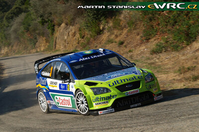 Marcus Grönholm - Timo Rautiainen
51º Tour de Corse - Rallye de France 2007. Ford Focus RS WRC '07 (EU07 SSX). Clasificado 2º.
BP Ford World Rally Team

Del 12 al 14 de Octubre, Ajaccio.
Superficie: asfalto.

El Rally constaba de 3 etapas con un total de 1099.10 km de los que 359.32 km divididos en 16 tramos, eran cronometrados.

Tomaron la salida 74 equipos, finalizaron 57.

© Martin Stanislav
@
Palabras clave: Ford;Focus;WRC;Corse;Corcega;2007