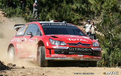 Dani Sordo - Marc Martí
41º Vodafone Rally de Portugal 2007. Citroën C4 WRC (738 DYN 78). Clasificado 3º.
Citroën Total WRT

Del 30 de Marzo al 1 de Abril, Faro.
Superficie: tierra.

El Rally constaba de 3 etapas con un total de 1009.31 km de los que 357.10 km divididos en 18 tramos, eran cronometrados.

Tomaron la salida 80 equipos, finalizaron 61.

© Petr Sagner
@@
Palabras clave: ;Citroen;WRC;Portugal;2007