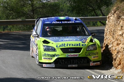 Mikko Hirvonen - Jarmo Lehtinen
43º Rally RACC Catalunya - Costa Daurada 2007. Ford Focus RS WRC '07 (EO56 TZR). Clasificado 4º.
BP Ford World Rally Team

Del 5 al 7 de Octubre, Salou, Tarragona, Catalunya, España.
Superficie: asfalto.

El Rally tenia un total de 1359.96 km de los que 352.87 km divididos en 18 tramos, eran especiales.

Se inscribieron 84 equipos, tomaron la salida 81, finalizaron 65.

© Jaime-Palau Ribes
@@
Palabras clave: ;Ford;Focus;WRC;Catalunya;Costa_Daurada;RACC;España;Spain;2007