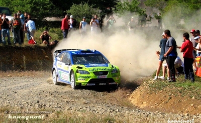 Mikko Hirvonen - Jarmo Lehtinen
54º BP Ultimate Acropolis Rally of Greece 2007. Ford Focus RS WRC 06 (EJ56 FZB). Clasificado 4º.

Del 1 al 3 de Junio, Markopoulo.
Superficie: tierra.

El Rally tenia un total de 1572.33 km de los que 356.36 km divididos en 3 etapas y 23 tramos, eran especiales (2 de ellos fueron cancelados SS9 Imittos 1 y SS20 Imittos 2 de 10,96 km cada uno.

Tomaron la salida 64 equipos, finalizaron 49.

© Kostas Anagnostopoulos
@
Palabras clave: ;Ford;Focus;WRC;Acropolis;Grecia;2007