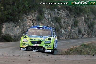 Mikko Hirvonen - Jarmo Lehtinen
43º Rally RACC Catalunya - Costa Daurada 2007. Ford Focus RS WRC '07 (EO56 TZR). Clasificado 4º.
BP Ford World Rally Team

Del 5 al 7 de Octubre, Salou, Tarragona, Catalunya, España.
Superficie: asfalto.

El Rally tenia un total de 1359.96 km de los que 352.87 km divididos en 18 tramos, eran especiales.

Se inscribieron 84 equipos, tomaron la salida 81, finalizaron 65.

© Marek Felt
@@
Palabras clave: ;Ford;Focus;WRC;Catalunya;Costa_Daurada;RACC;España;Spain;2007