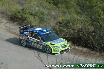 Mikko Hirvonen - Jarmo Lehtinen
43º Rally RACC Catalunya - Costa Daurada 2007. Ford Focus RS WRC '07 (EO56 TZR). Clasificado 4º.
BP Ford World Rally Team

Del 5 al 7 de Octubre, Salou, Tarragona, Catalunya, España.
Superficie: asfalto.

El Rally tenia un total de 1359.96 km de los que 352.87 km divididos en 18 tramos, eran especiales.

Se inscribieron 84 equipos, tomaron la salida 81, finalizaron 65.

© Marek Felt
@@
Palabras clave: ;Ford;Focus;WRC;Catalunya;Costa_Daurada;RACC;España;Spain;2007
