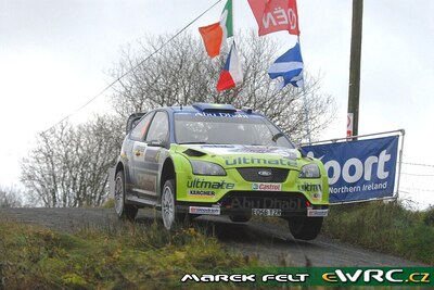 Mikko Hirvonen - Jarmo Lehtinen
3º Rally Ireland 2007. Ford Focus RS WRC '07 (EO56 TZR). Clasificado 4º.
BP Ford World Rally Team

Del 16 al 18 de Noviembre, Sligo.
Superficie: asfalto.

El Rally constaba de 3 etapas con un total de 1182.63 km de los que 328.72 km divididos en 20 tramos, eran cronometrados.

Tomaron la salida 84 equipos, finalizaron 66.

© Marek Felt
@@
Palabras clave: Ford;Focus;WRC;Irlanda;2007