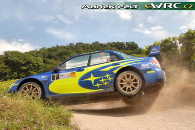Petter Solberg - Phil Mills
26º ADAC Rallye Deutschland 2007. Subaru Impreza S12B WRC '07 (JT56 SRT). Clasificado 6º.
Subaru World Rally Team

Del 17 al 19 de Agosto, Trier.
Superficie: asfalto.

El Rally constaba de 3 etapas con un total de 1227.04 km de los que 356.27 km divididos en 19 tramos, eran cronometrados.

Tomaron la salida 102 equipos, finalizaron 88.

© Marek Felt
@@
Palabras clave: Subaru;Impreza;WRC;Alemania;2007