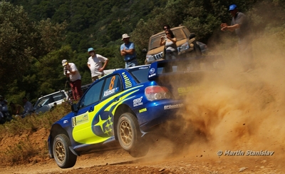 Chris Atkinson - Stéphane Prévot
54º BP Ultimate Acropolis Rally of Greece 2007. Subaru Impreza S12B WRC 07 (JT55 SRT). Clasificado 6º.

Del 1 al 3 de Junio, Markopoulo.
Superficie: tierra.

El Rally tenia un total de 1572.33 km de los que 356.36 km divididos en 3 etapas y 23 tramos, eran especiales (2 de ellos fueron cancelados SS9 Imittos 1 y SS20 Imittos 2 de 10,96 km cada uno.

Tomaron la salida 64 equipos, finalizaron 49.

© Martin Stanislav
@
Palabras clave: Subaru;Impreza;WRC;Acropolis;Grecia;2007
