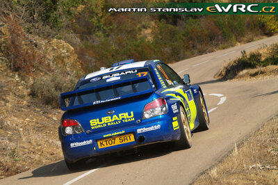 Xevi Pons - Xavier Amigo
51º Tour de Corse - Rallye de France 2007. Subaru Impreza S12B WRC '07 (KT07 SRT). Clasificado 8º.
Subaru World Rally Team

Del 12 al 14 de Octubre, Ajaccio.
Superficie: asfalto.

El Rally constaba de 3 etapas con un total de 1099.10 km de los que 359.32 km divididos en 16 tramos, eran cronometrados.

Tomaron la salida 74 equipos, finalizaron 57.

© Martin Stanislav
@
Palabras clave: Subaru;Impreza;WRC;Corse;Corcega;2007