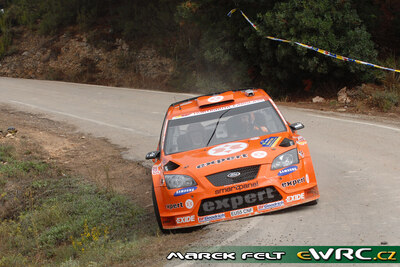Henning Solberg - Cato Menkerud
43º Rally RACC Catalunya - Costa Daurada 2007. Ford Focus RS WRC '06 (EU55 CNF). Clasificado 10º.
Stobart VK Ford Rally Team

Del 5 al 7 de Octubre, Salou, Tarragona, Catalunya, España.
Superficie: asfalto.

El Rally tenia un total de 1359.96 km de los que 352.87 km divididos en 18 tramos, eran especiales.

Se inscribieron 84 equipos, tomaron la salida 81, finalizaron 65.

© Marek Felt
@@
Palabras clave: Ford;Focus;WRC;Catalunya;Costa_Daurada;RACC;España;Spain;2007