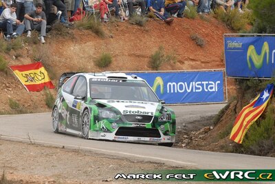 Matthew Wilson - Michael Orr
43º Rally RACC Catalunya - Costa Daurada 2007. Ford Focus RS WRC '06 (1 ES). Clasificado 11º.
Stobart VK Ford Rally Team

Del 5 al 7 de Octubre, Salou, Tarragona, Catalunya, España.
Superficie: asfalto.

El Rally tenia un total de 1359.96 km de los que 352.87 km divididos en 18 tramos, eran especiales.

Se inscribieron 84 equipos, tomaron la salida 81, finalizaron 65.

© Marek Felt
@@
Palabras clave: Ford;Focus;WRC;Catalunya;Costa_Daurada;RACC;España;Spain;2007