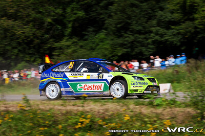 Khalid  Al-Qassimi -  Nicky Beech
26º ADAC Rallye Deutschland 2007. Ford Focus RS WRC '06 (EU55 CNV). Clasificado 16º.
BP Ford World Rally Team

Del 17 al 19 de Agosto, Trier.
Superficie: asfalto.

El Rally constaba de 3 etapas con un total de 1227.04 km de los que 356.27 km divididos en 19 tramos, eran cronometrados.

Tomaron la salida 102 equipos, finalizaron 88.

© Robert Tuchowski
@@
Palabras clave: Ford;Focus;WRC;Alemania;2007