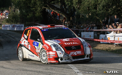 Martin Prokop - Jan Tománek
51º Tour de Corse - Rallye de France 2007. Citroën C2 S1600 (2J3 8402). Clasificado 17º.

Del 12 al 14 de Octubre, Ajaccio.
Superficie: asfalto.

El Rally constaba de 3 etapas con un total de 1099.10 km de los que 359.32 km divididos en 16 tramos, eran cronometrados.

Tomaron la salida 74 equipos, finalizaron 57.

© Petr Sagner
@
Palabras clave: Citroen;Corse;Corcega;2007