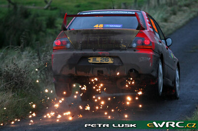 Phillip Morrow - David Senior
3º Rally Ireland 2007. Mitsubishi Lancer Evo IX (IIL 26). Clasificado 23º.
Team Jordan

Del 16 al 18 de Noviembre, Sligo.
Superficie: asfalto.

El Rally constaba de 3 etapas con un total de 1182.63 km de los que 328.72 km divididos en 20 tramos, eran cronometrados.

Tomaron la salida 84 equipos, finalizaron 66.

© Petr Lusk
@@
Palabras clave: Mitsubishi;Lancer;Irlanda;2007