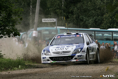 Manfred Stohl - Ilka Minor
57º Neste Oil Rally Finland 2007. Citroën Xsara WRC (596 DYS 78). Abandonó por accidente (vuelco) en SS13 Juupajoki de 22.14 km.
OMV Kronos Citroën WRT

Del 3 al 5 de Agosto, Jyväskylä.
Superficie: tierra.

El Rally constaba de 3 etapas con un total de 1375.15 km de los que 360.34 km divididos en 23 tramos eran cronometrados.

Tomaron la salida 97 equipos, finalizaron 70.

© Petr Sagner
@@
Palabras clave: Citroen;Xsara;WRC;Finlandia;2007