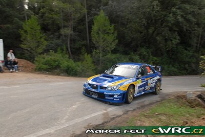 Mark van Eldik - Michel Groenewoud
43º Rally RACC Catalunya - Costa Daurada 2007. Subaru Impreza S12 WRC '06 (FT55 SRT). Abandonó por avería mecánica en SS18 Colldejou 2 de 26.51 km.

Del 5 al 7 de Octubre, Salou, Tarragona, Catalunya, España.
Superficie: asfalto.

El Rally tenia un total de 1359.96 km de los que 352.87 km divididos en 18 tramos, eran especiales.

Se inscribieron 84 equipos, tomaron la salida 81, finalizaron 65.

© Marek Felt
@@
Palabras clave: Subaru;Impreza;WRC;Catalunya;Costa_Daurada;RACC;España;Spain;2007