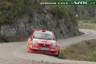 Yeray Lemes - Rogelio Peñate
43º Rally RACC Catalunya - Costa Daurada 2007. Citroën C2 S1600 (1742 CWL). Abandonó por motor en SS14 La Serra d'Almos 2 de 4.11 km.
Auto-Laca Competición

Del 5 al 7 de Octubre, Salou, Tarragona, Catalunya, España.
Superficie: asfalto.

El Rally tenia un total de 1359.96 km de los que 352.87 km divididos en 18 tramos, eran especiales.

Se inscribieron 84 equipos, tomaron la salida 81, finalizaron 65.

© Marek Felt
@@
Palabras clave: Citroen;Catalunya;Costa_Daurada;RACC;España;Spain;2007