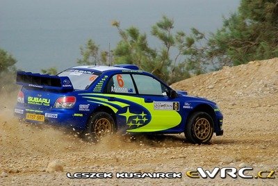 Chris Atkinson - Stéphane Prévot
1º Jordan Rally 2008. Subaru Impreza S12B WRC '07 (KT57 SRT). Clasificado 3º.
Subaru World Rally Team

Del 24 al 27 de Abril.
Superficie: tierra.

El Rally constaba de 3 etapas con un total de 983.44 km de los que 359.26 km divididos en 22 tramos, eran cronometrados.

Tomaron la salida 54 equipos, finalizaron 33.

© Leszek Kusmirek
@@
Palabras clave: Subaru;Impreza;WRC;Jordania;2008