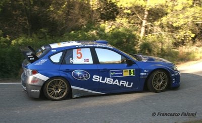 Petter Solberg -  Phil Mills
44º RallyRACC Catalunya - Costa Daurada 2008. Subaru Impreza S14 WRC '08. Clasificado 5º.

Del 2 al 5 de Octubre, Salou, Tarragona, Catalunya, España.
Superficie: asfalto.

El Rally tenia un total de 1313.99 Km de los que 353.62 Km divididos en 18 tramos eran especiales.

Se inscribieron 79 equipos, tomaron la salida 69, finalizaron 48.

© Francesco Falomi
@
Palabras clave: Petter_Solberg;Subaru;Impreza;WRC;Catalunya;España;Spain;2008